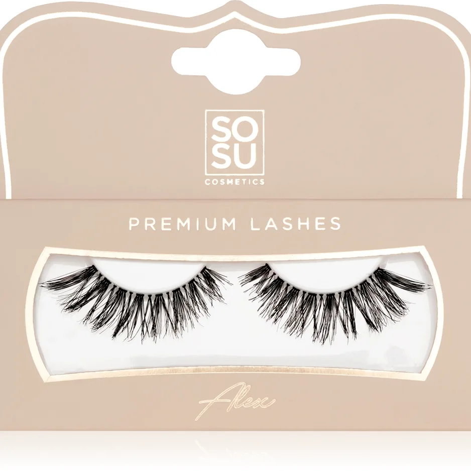 SOSU Cosmetics Premium Lashes Falske øjenvipper Skygge Alex 1 stk.