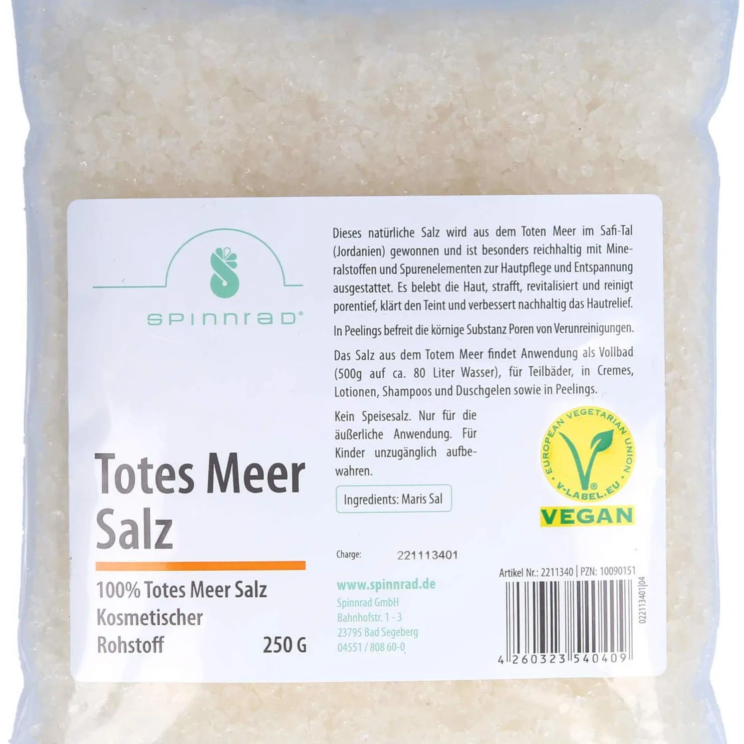 Totes Meer Salz 250 G - Bei Hautirritationen