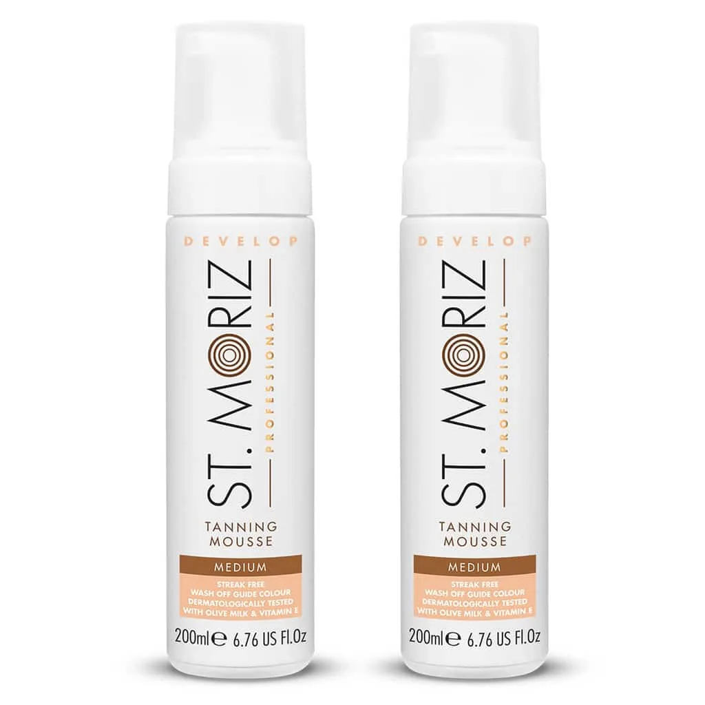 2-pack St Moriz Professional Medium Mousse 200ml
