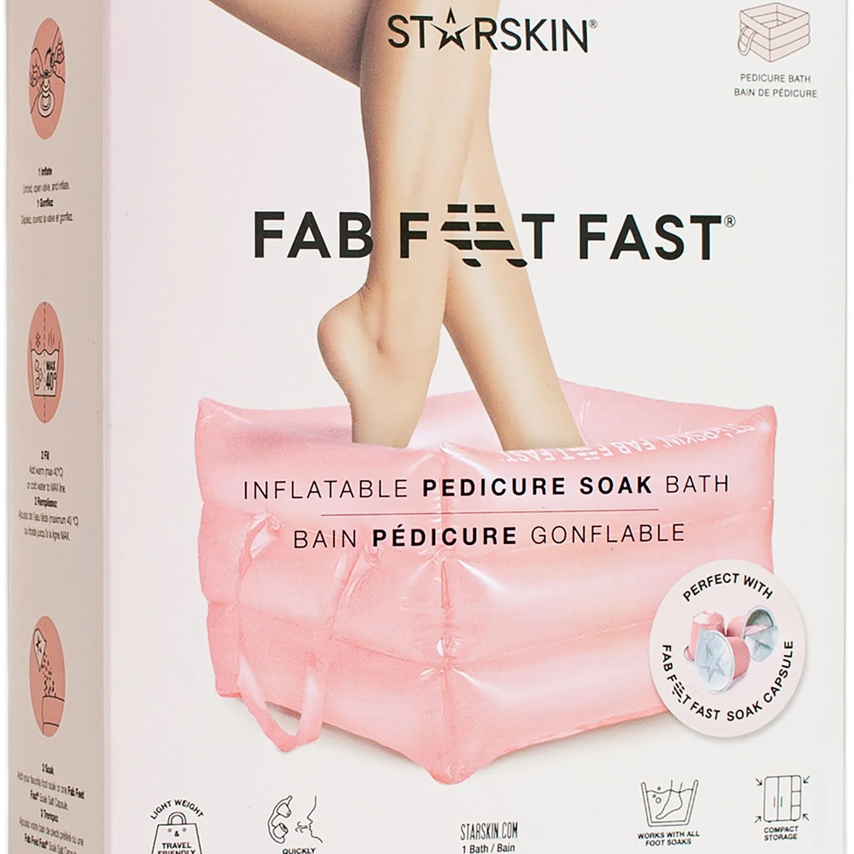 Starskin Fab Feet Fast Inflatable Pedicure Soak Bath 350 g