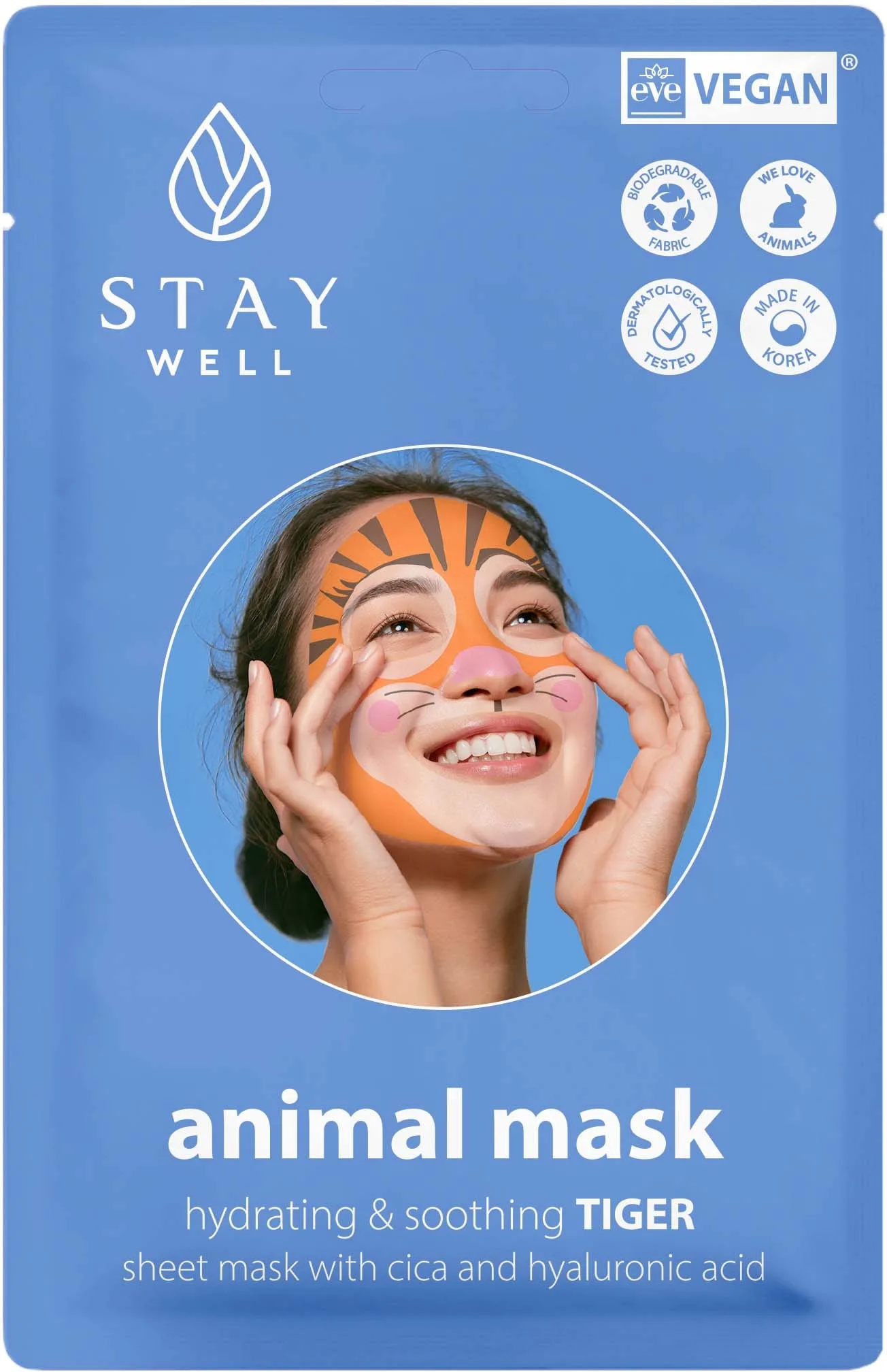Stay Well Well Animal Mask Tiger - 1 pcs