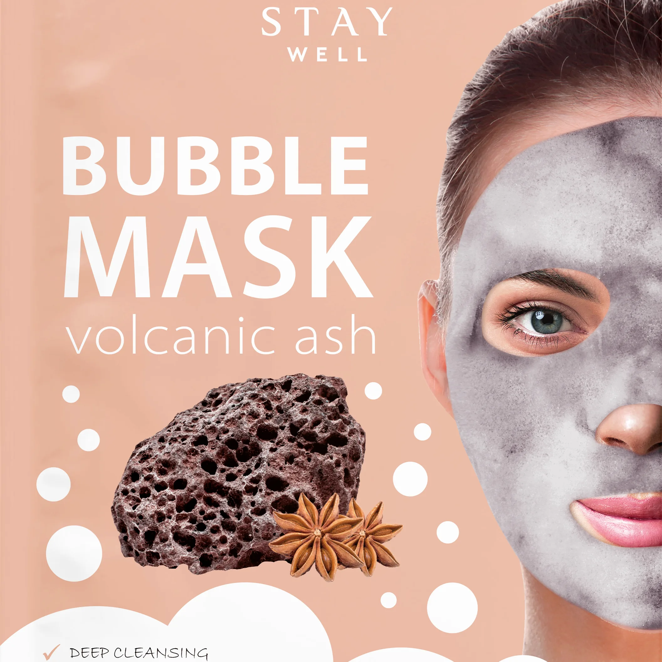 Stay Well Deep Cleansing Bubble Mask Volcanic