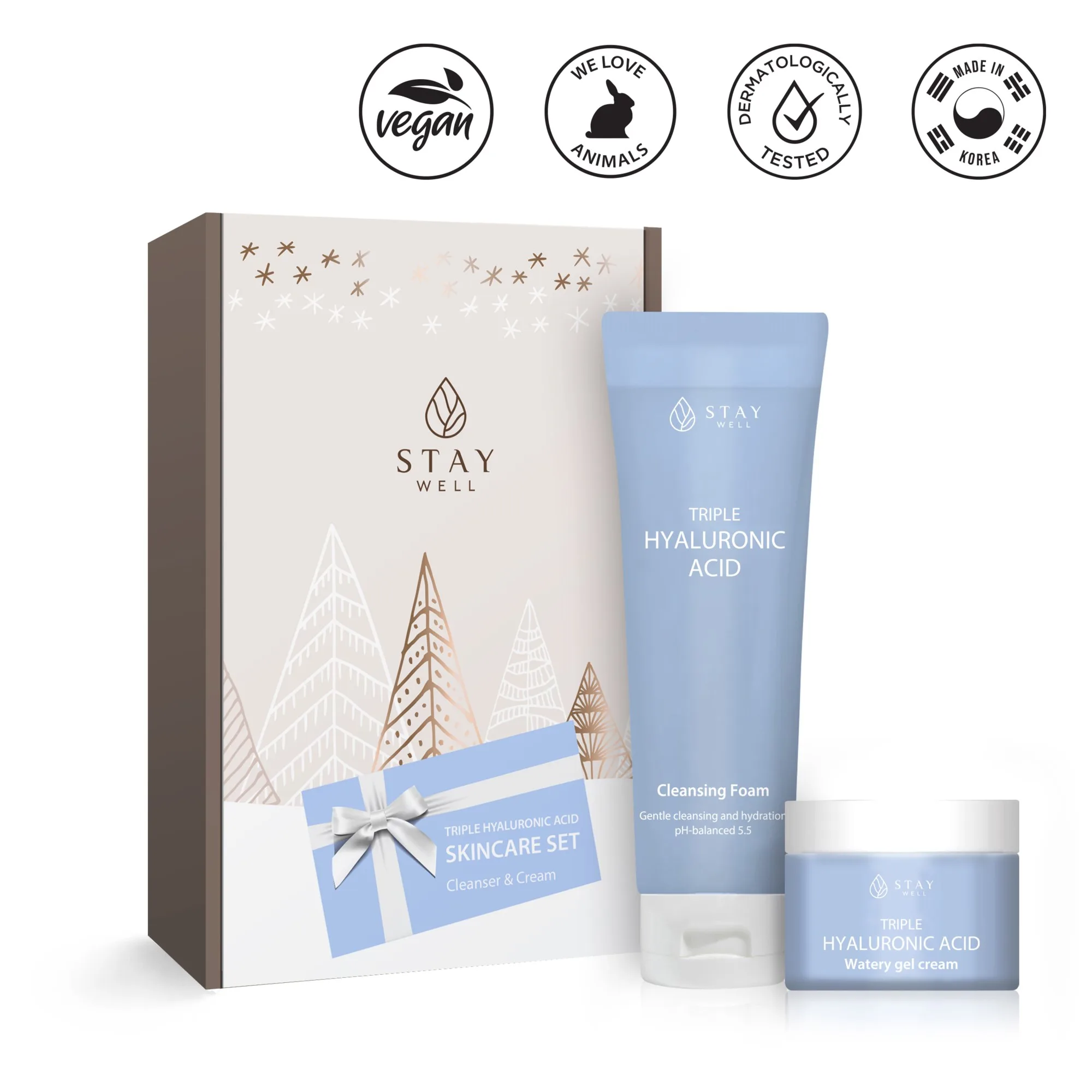 Stay Well Vegan Hyaluronic Acid Hydrating Duo - 2 pcs