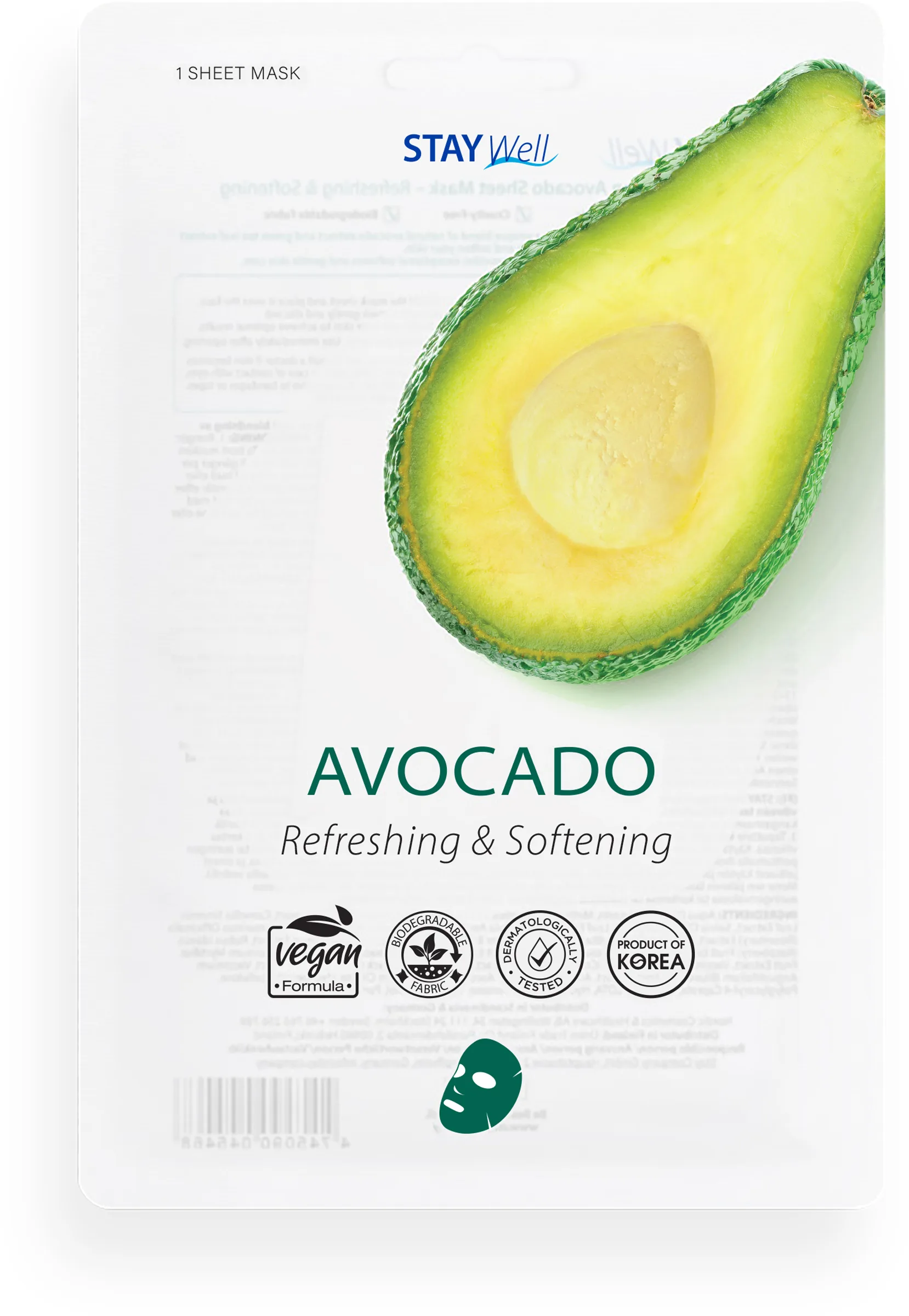 STAY Well Vegan Sheet Mask Avocado 20 g
