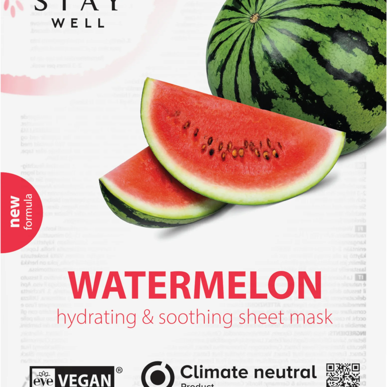 STAY Well Vegan Sheet Mask Watermelon 20 g