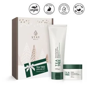 Stay Well Vegan Tea Tree Calming Cleanser & Cream 2 pcs