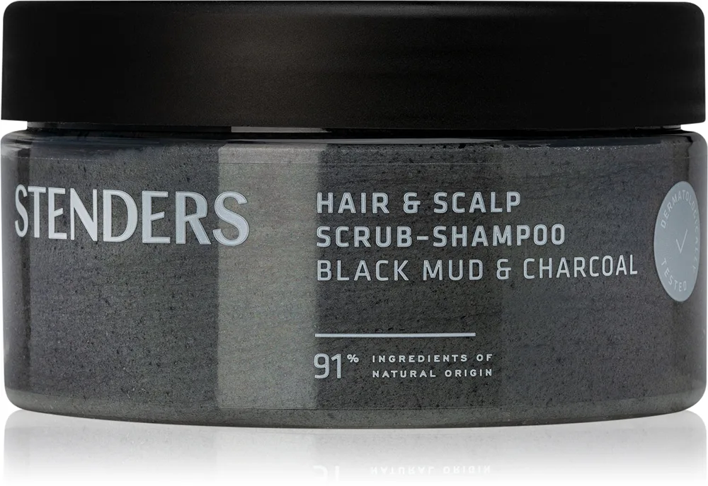 STENDERS Black Mud & Charcoal Rengöringspeeling för hår och hårbotten 300 g