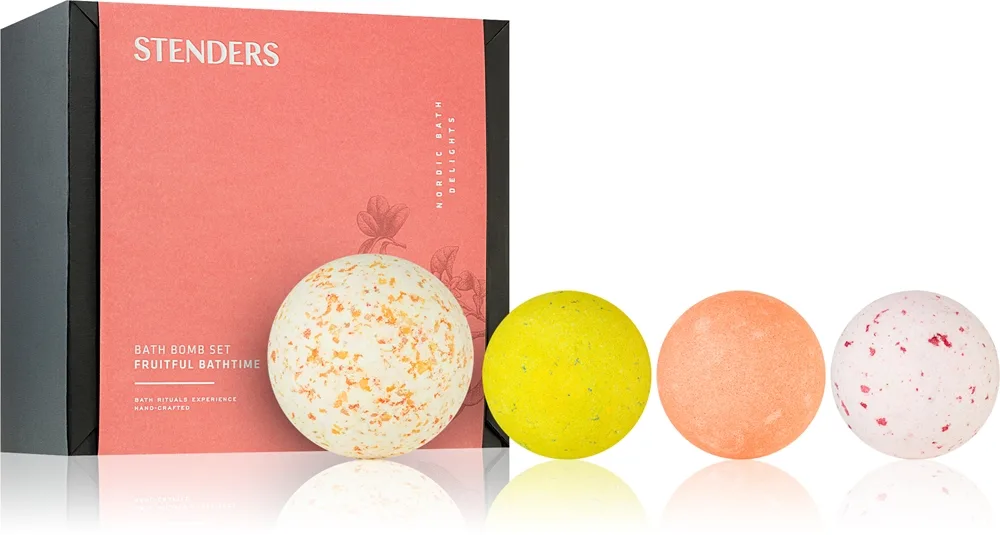 STENDERS Fruitful Bathtime! Bath Bomb typ Grapefruit, Cranberry, Citrus Sorbet, Salt 4x120 g