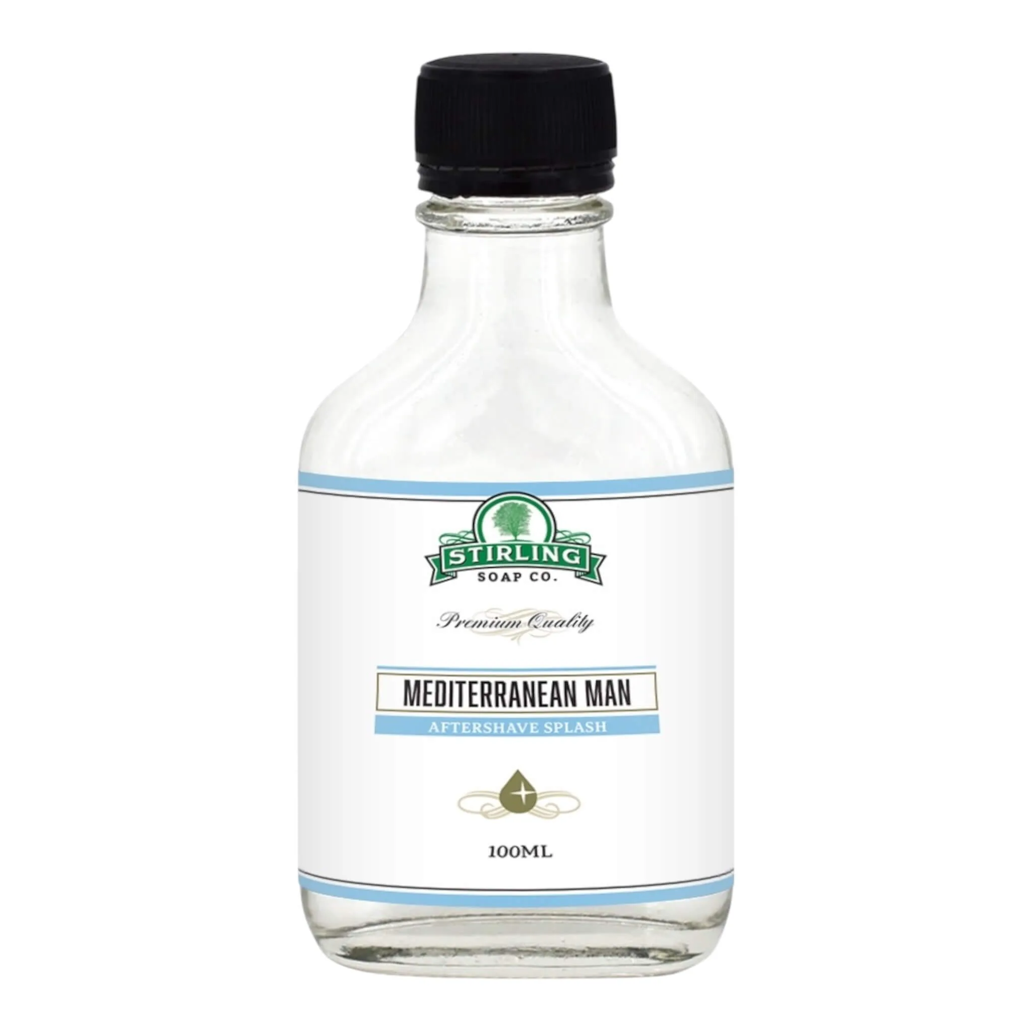 Stirling Soap Company Aftershave Splash, Mediterranean Man, 100 ml.