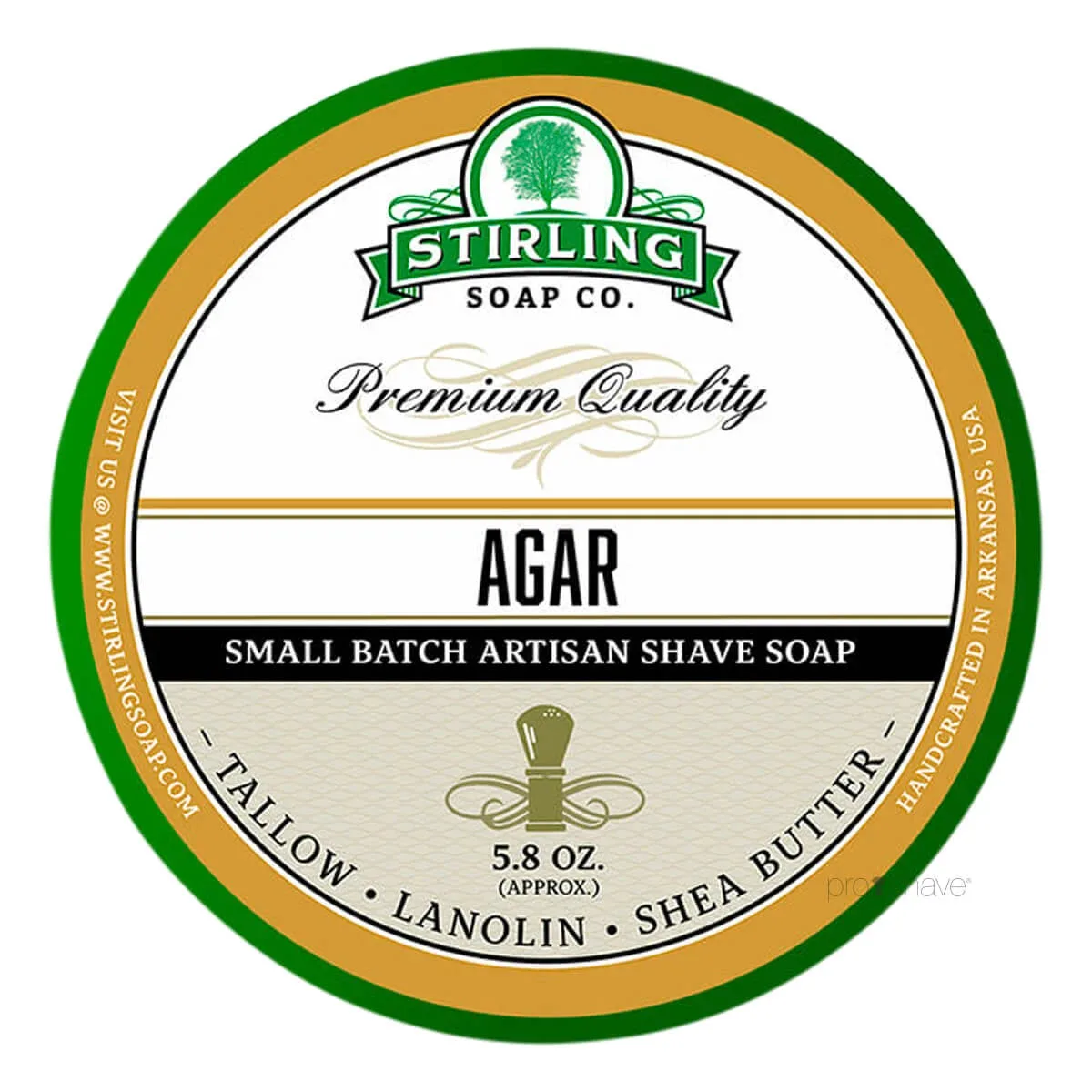 Stirling Soap Company Barbersæbe, Agar, 170 ml.
