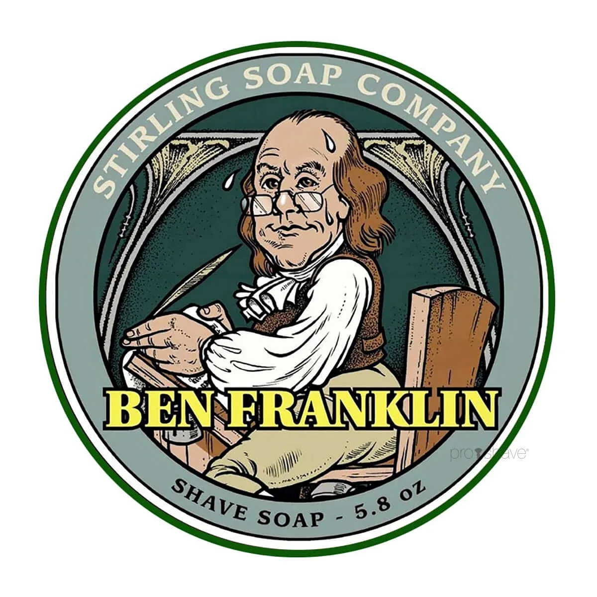 Stirling Soap Company Barbersæbe, Ben Franklin, 170 ml.