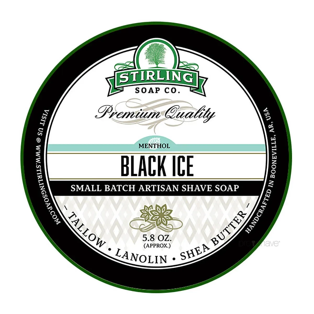 Stirling Soap Company Barbersæbe, Black Ice, 170 ml.