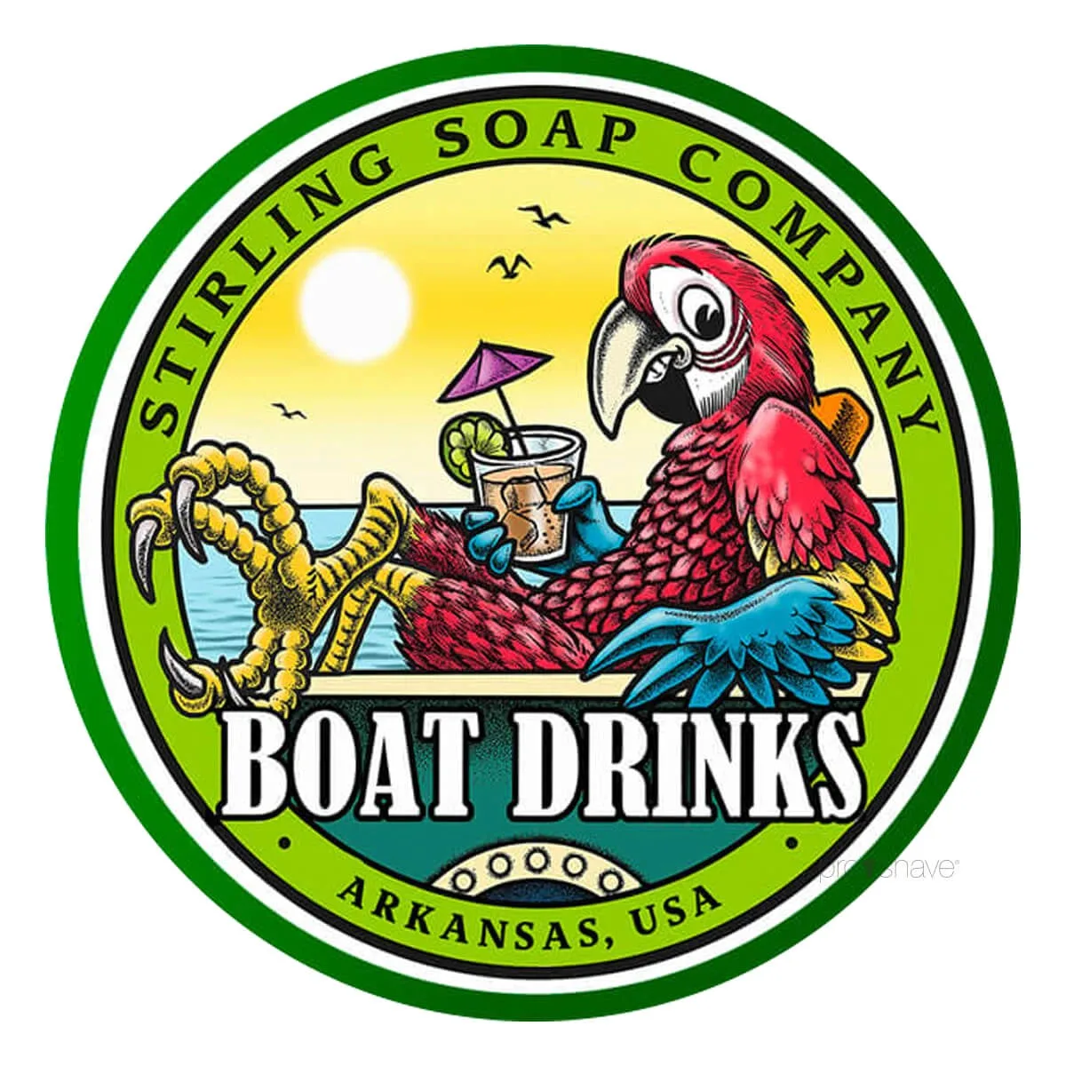 Stirling Soap Company Barbersæbe, Boat Drinks, 170 ml.