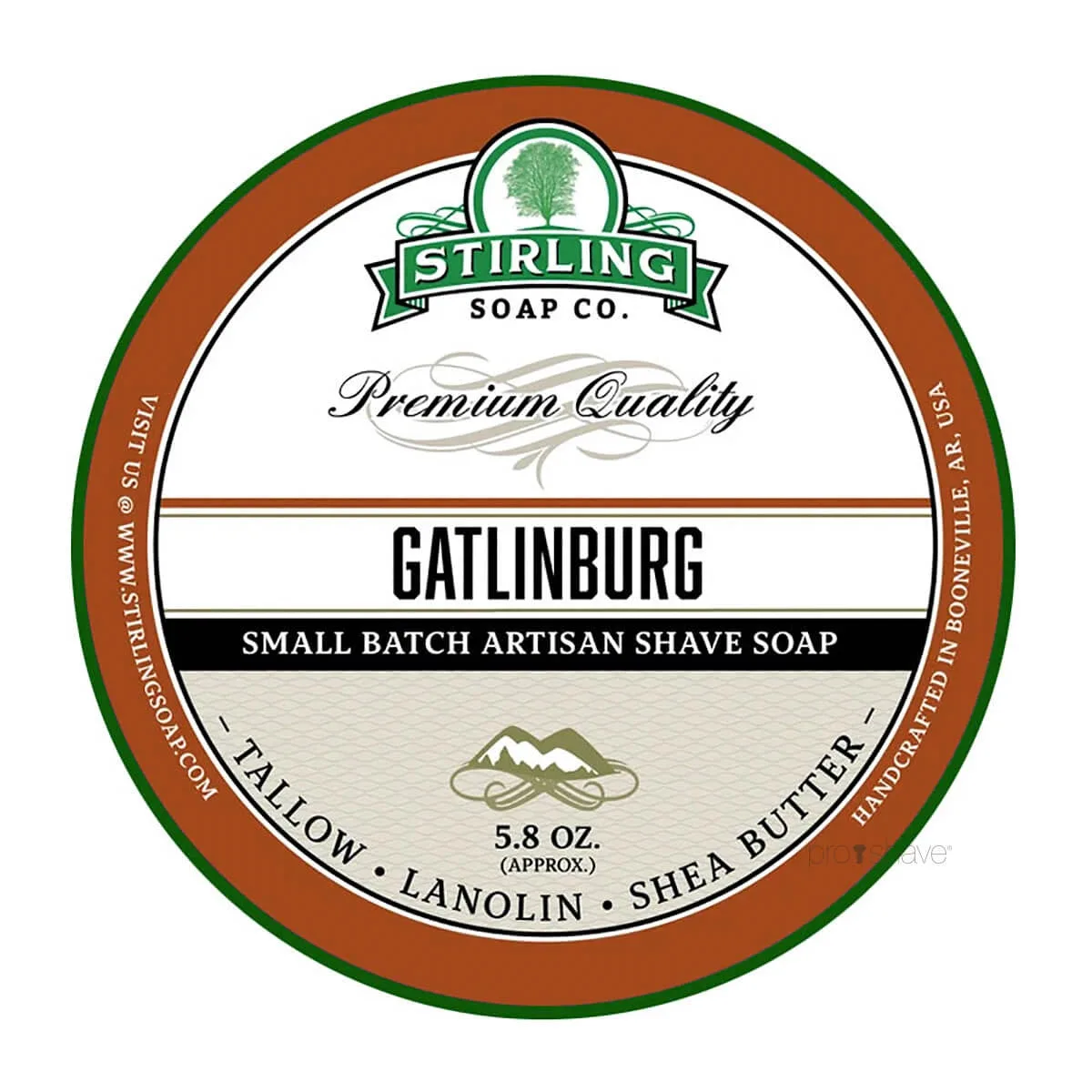 Stirling Soap Company Barbersæbe, Gatlinburg, 170 ml.