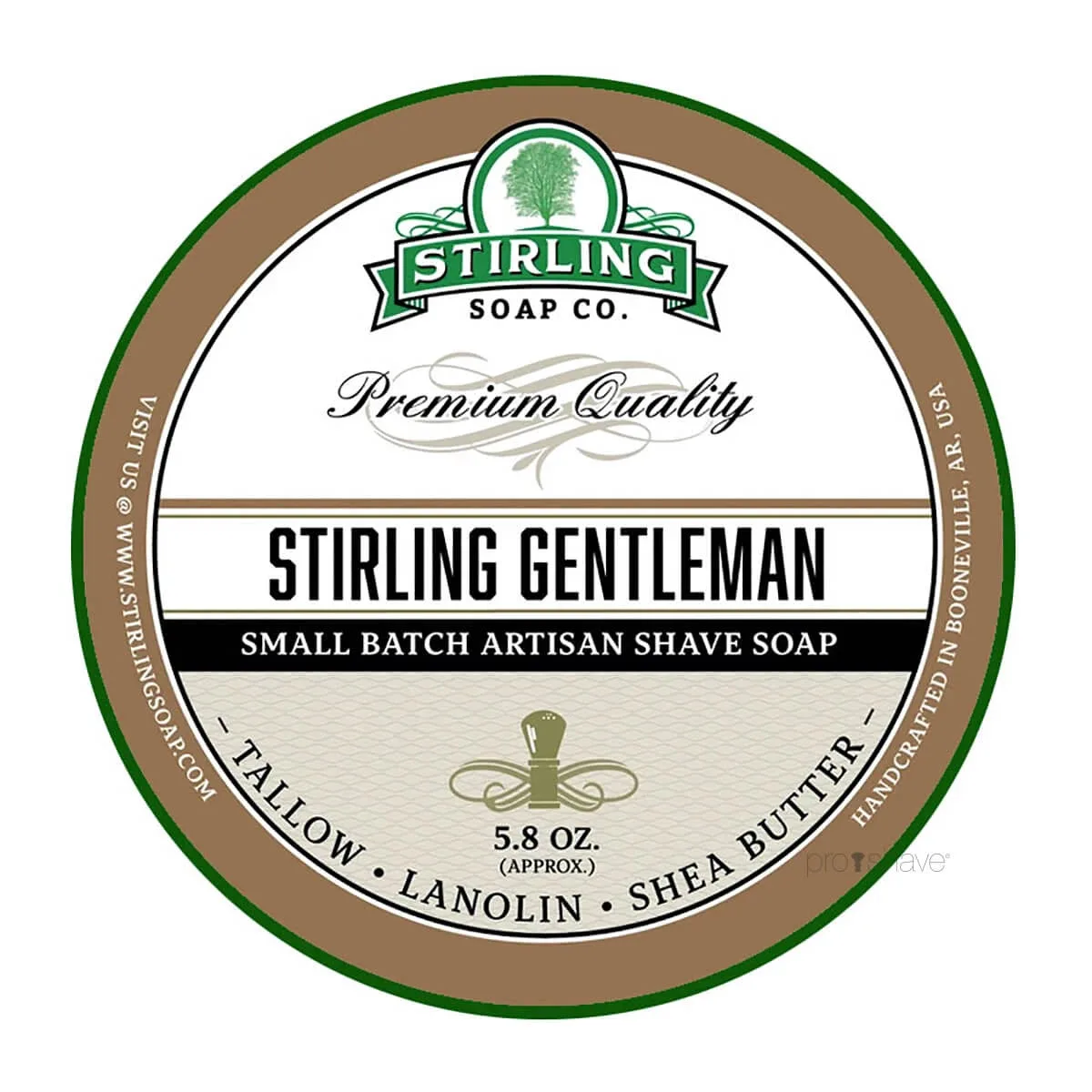Stirling Soap Company Barbersæbe, Stirling Gentleman, 170 ml.