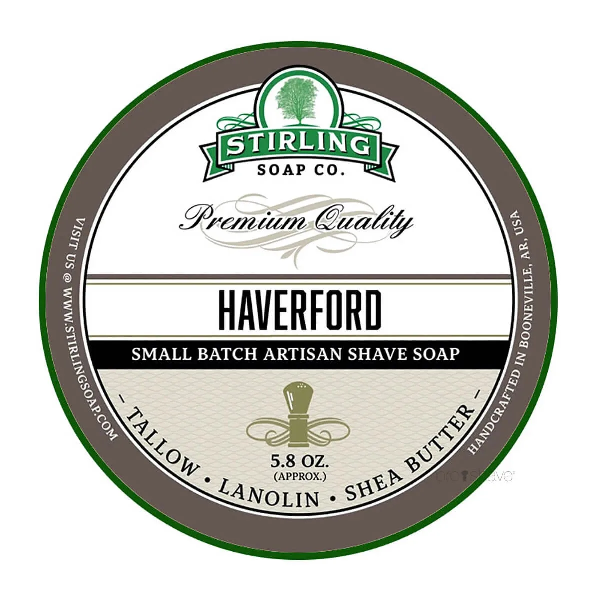 Stirling Soap Company Barbersæbe, Haverford, 170 ml.