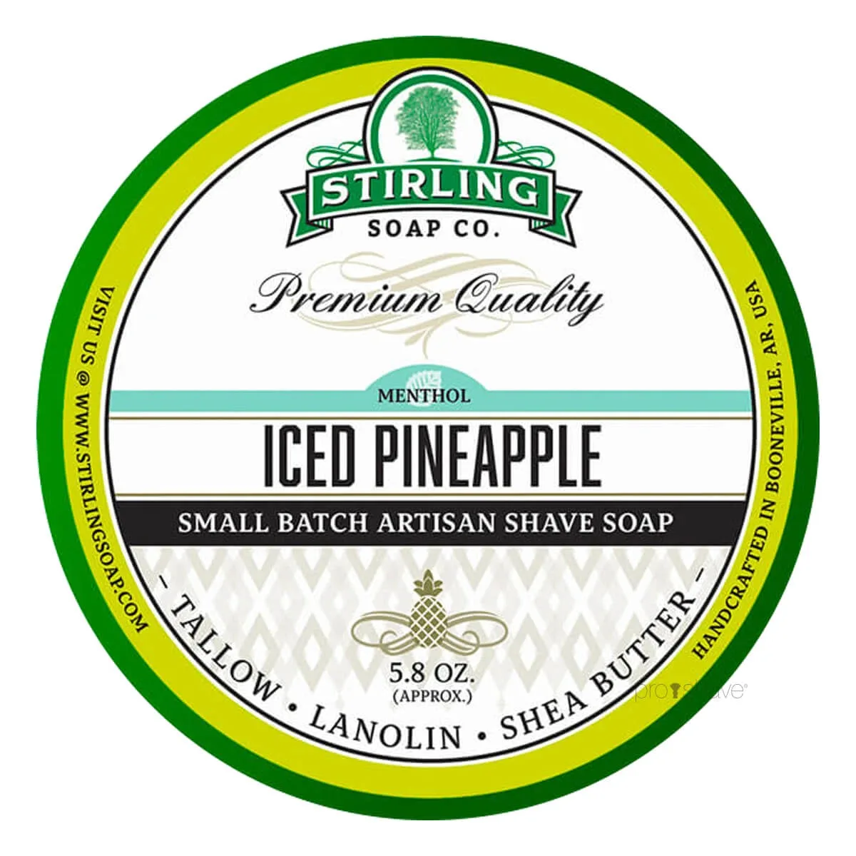 Stirling Soap Company Barbersæbe, Iced Pineapple, 170 ml.