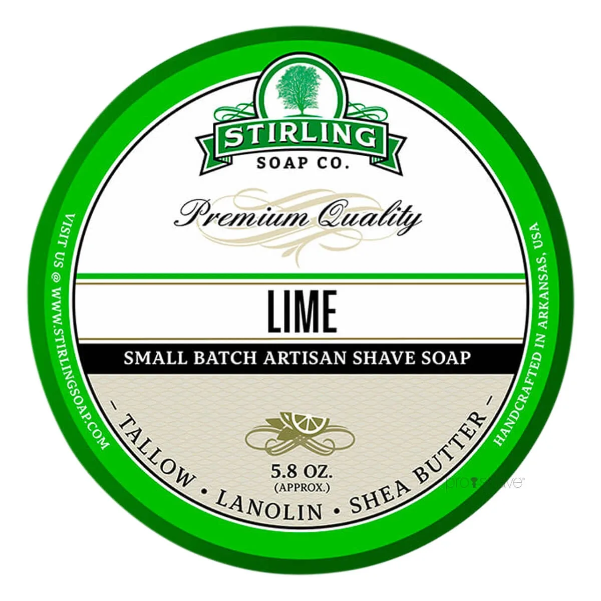 Stirling Soap Company Barbersæbe, Lime, 170 ml.