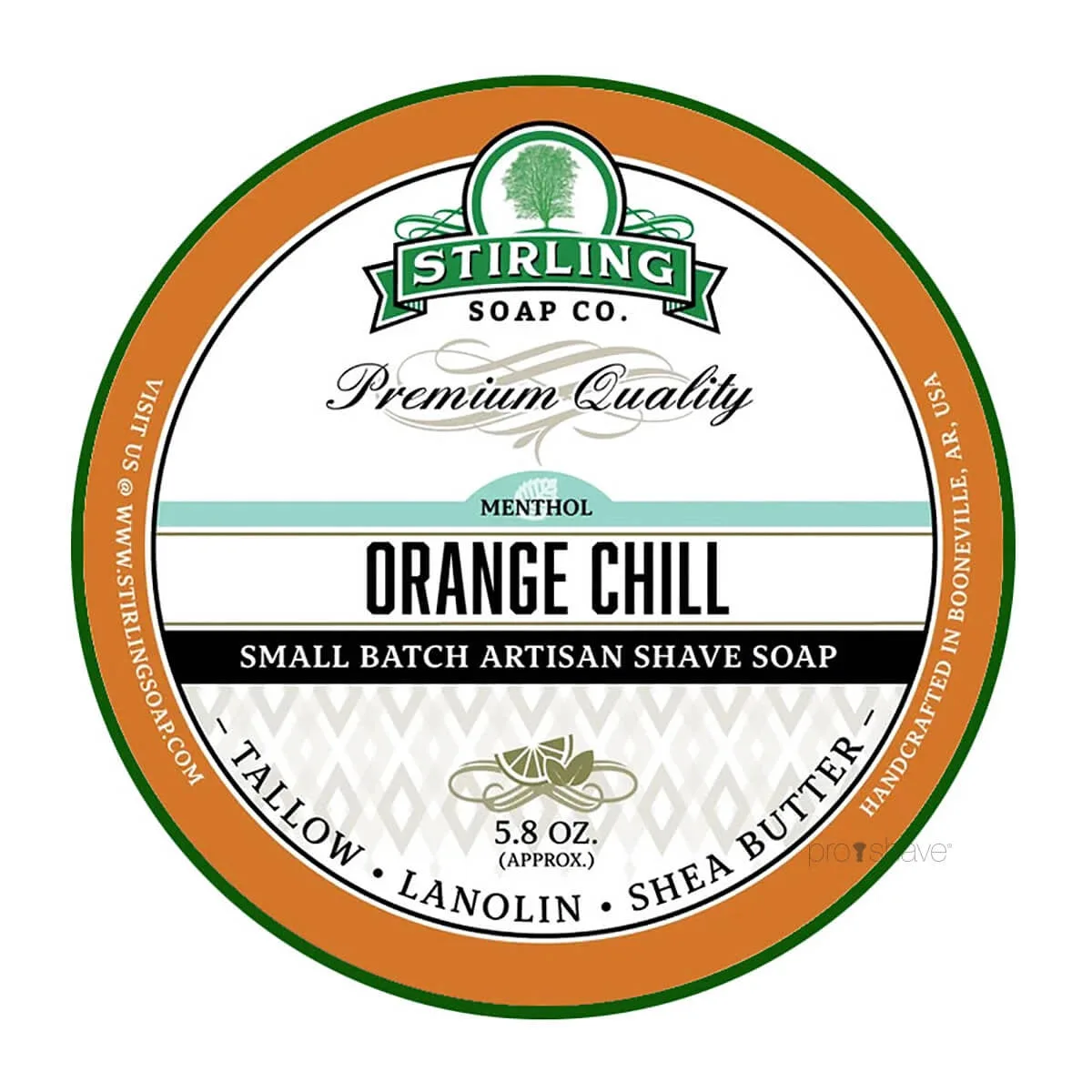 Stirling Soap Company Barbersæbe, Orange Chill, 170 ml.