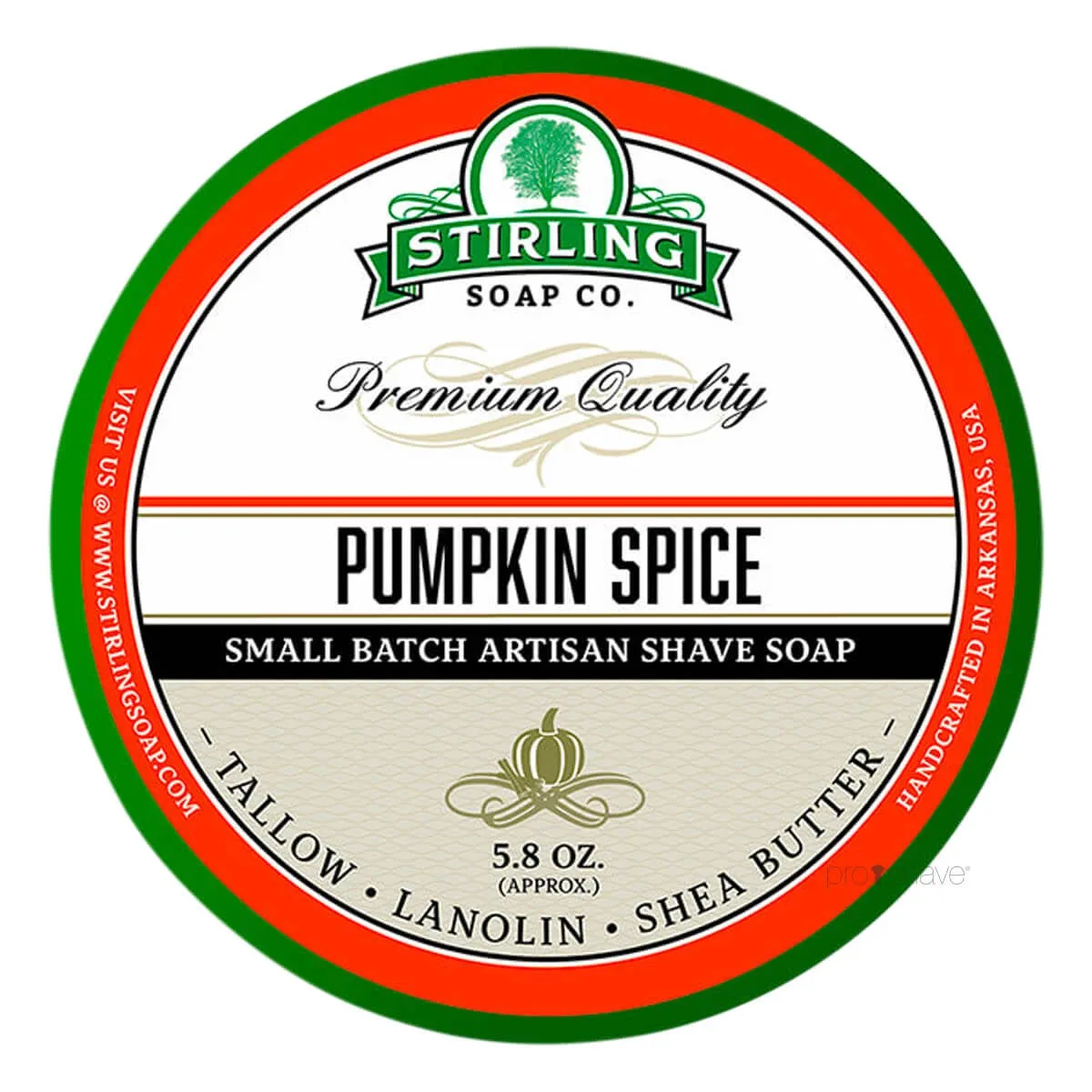 Stirling Soap Company Barbersæbe, Pumpkin Spice, 170 ml.