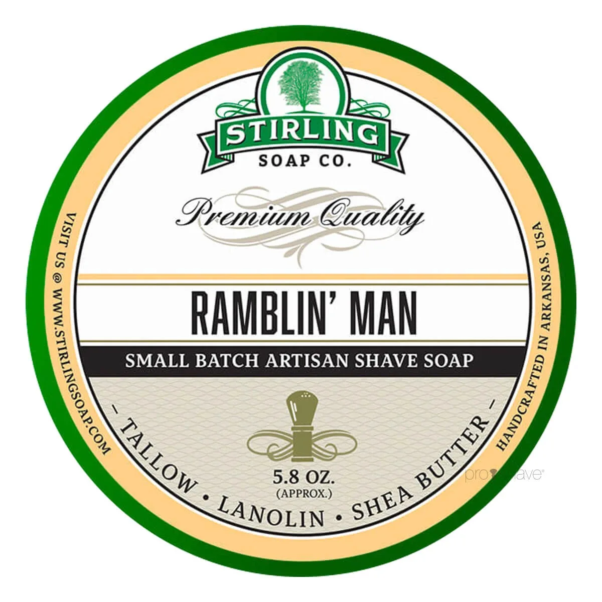 Stirling Soap Company Barbersæbe, Ramblin' Man, 170 ml.
