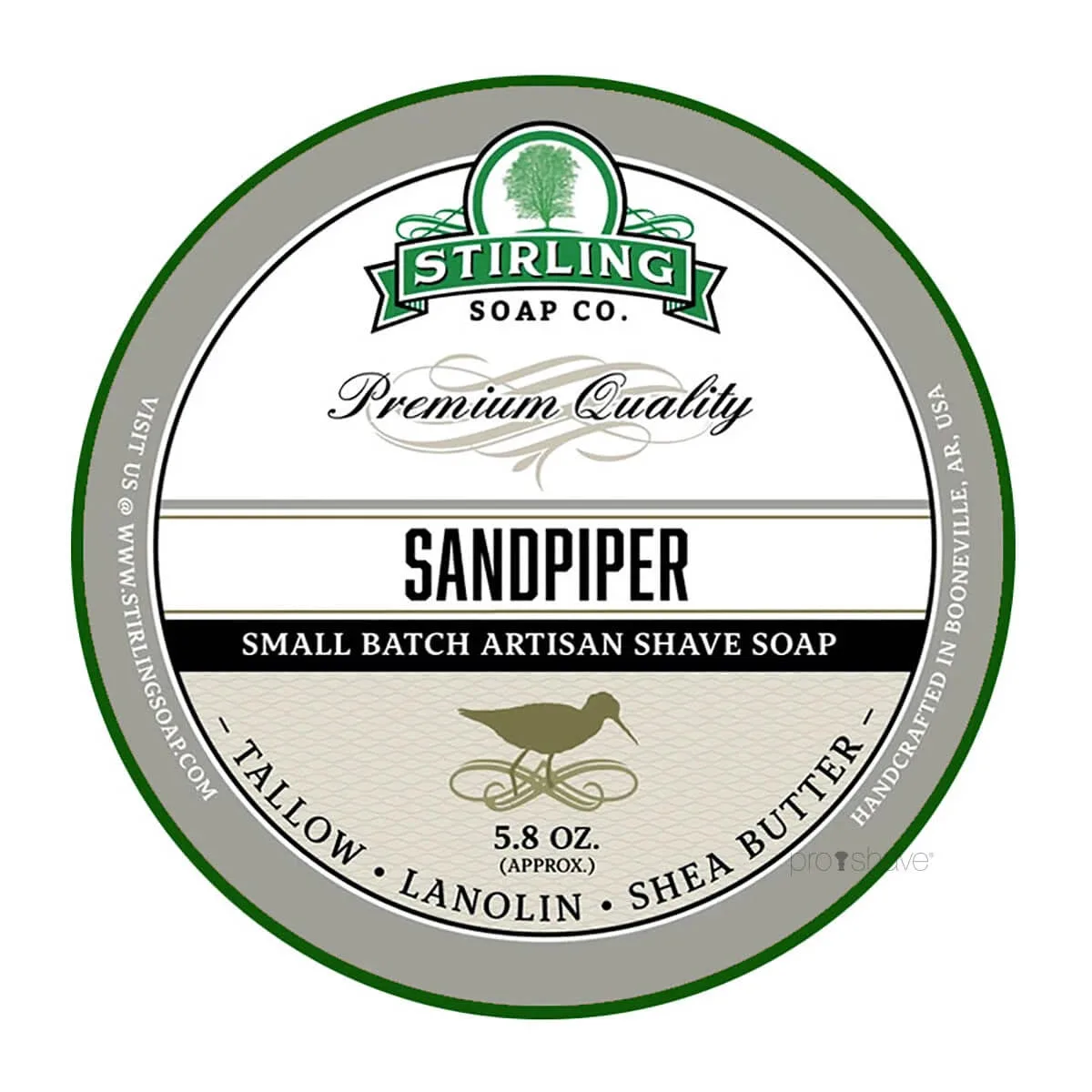 Stirling Soap Company Barbersæbe, Sandpiper, 170 ml.