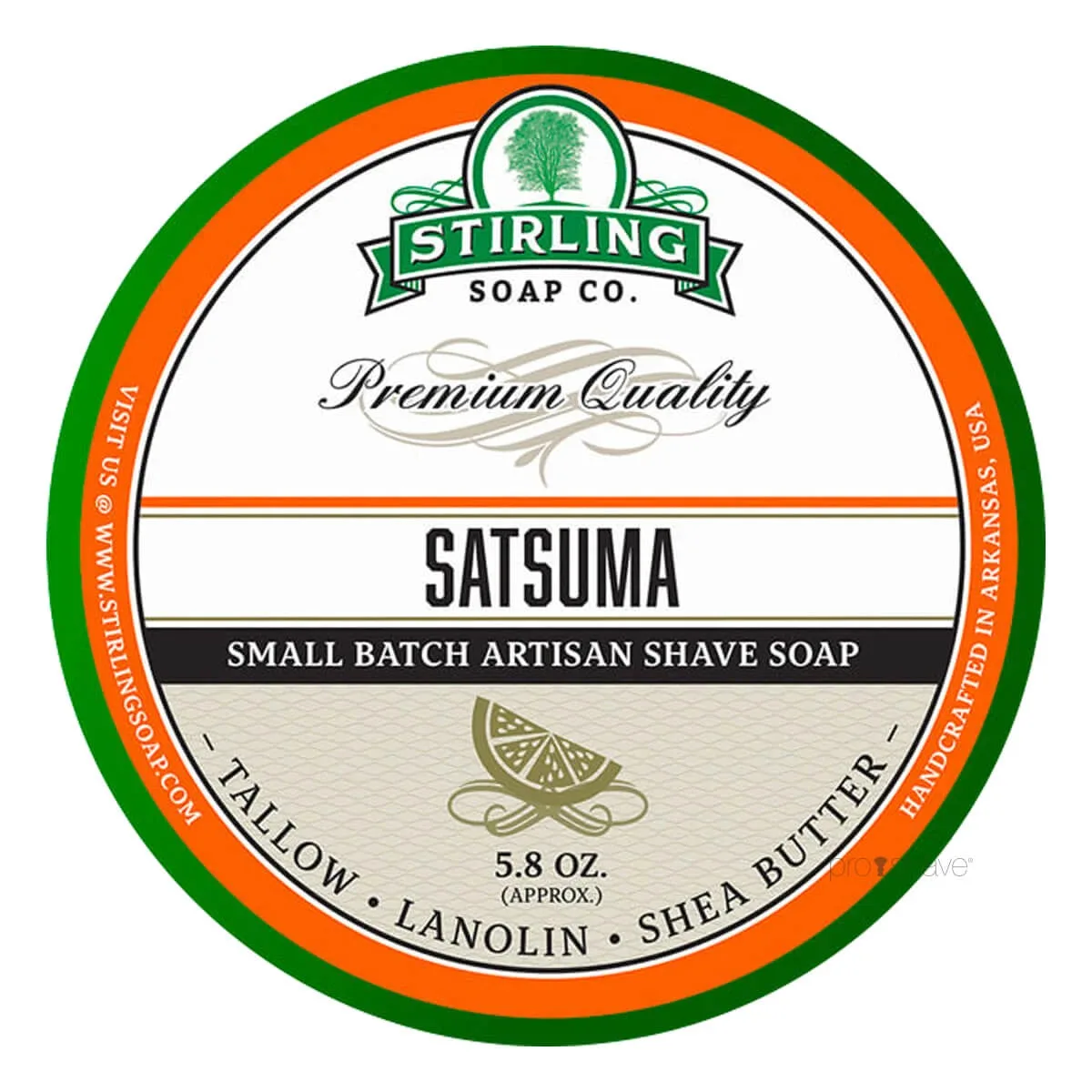 Stirling Soap Company Barbersæbe, Satsuma, 170 ml.