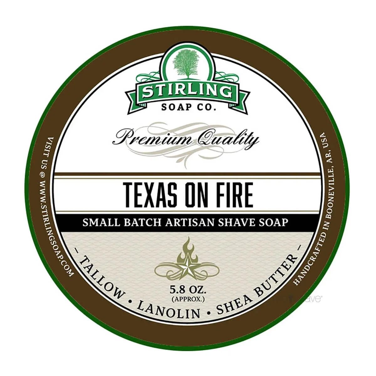 Stirling Soap Company Barbersæbe, Texas on Fire, 170 ml.