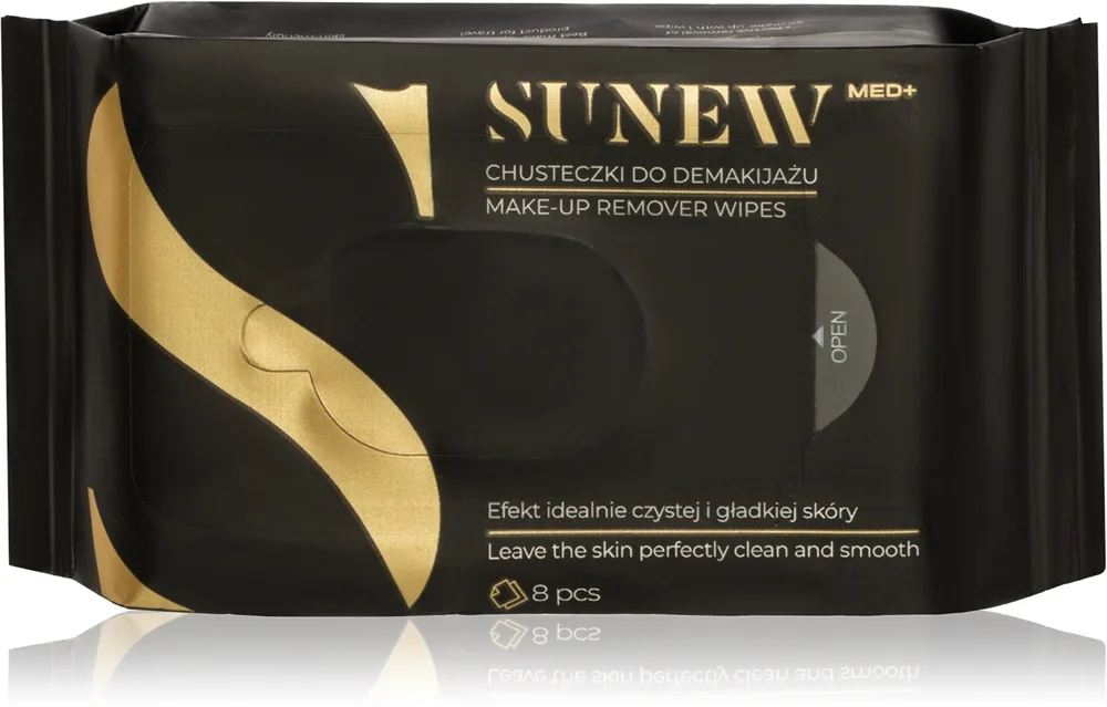 SUNEWMED+ Face and Eye Makeup Remover Wipes Servetter för sminkborttagning för ansikte och ögon 8 st.