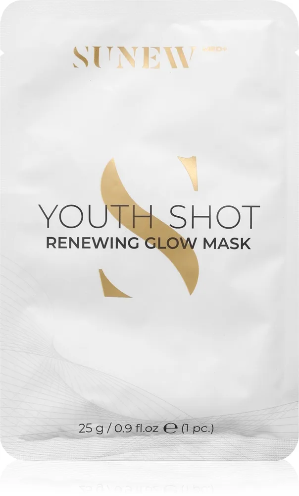 SUNEWMED+ Youth Shot Regenerating Glow Face Sheet Mask Arkmask För hudförnyelse 1 st.