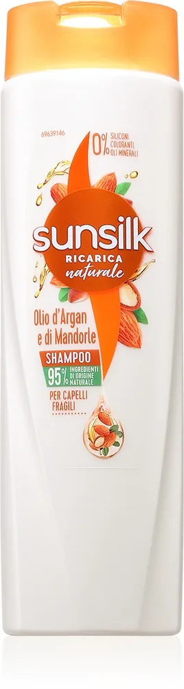 Sunsilk Argan & Almond Oil Arganschampo För att behandla bräckligt hår 250 ml