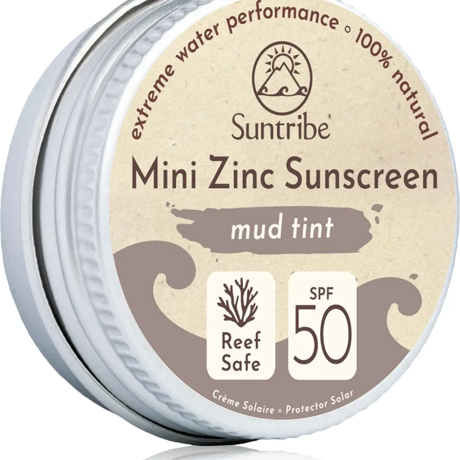 Suntribe Mini Zinc Sunscreen Skyddande ansikts- och kroppskräm med mineraler SPF 50 Mud Tint 15 g