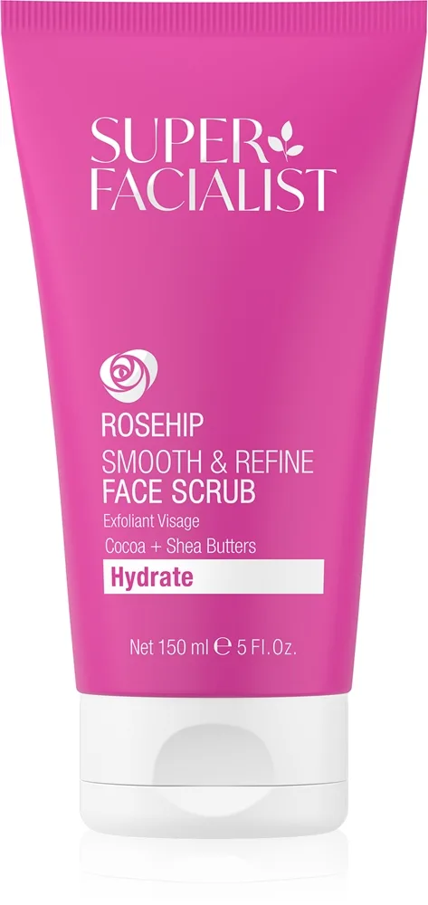 Super Facialist Rosehip Hydrate Uppljusande skrubb för känslig hud 150 ml