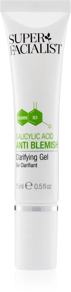 Super Facialist Salicylic Acid Anti Blemish Akne-gel för topisk applicering för att behandla hudbristningar 15 ml