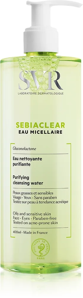 SVR Sebiaclear Eau Micellaire mattapinnan antava misellivesi rasvoittuvalle ja ongelmaiholle 400 ml