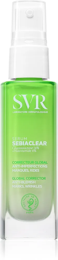 SVR Sebiaclear Serum korrigerande serum Mot ojämnheter på aknebenägen hy 30 ml