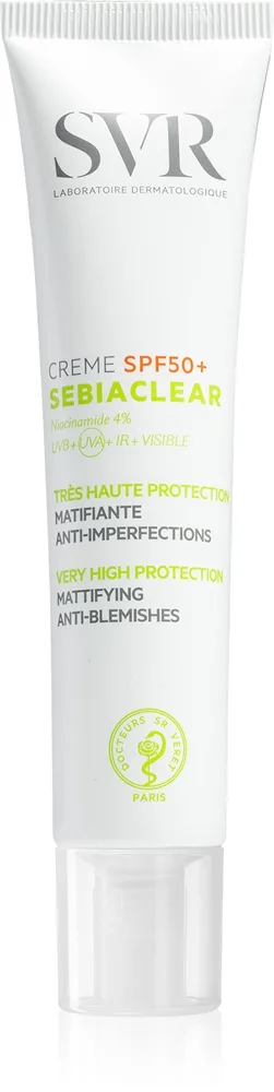 SVR Sebiaclear suojaava ja mattapinnan antava voide kasvoille SPF 50+ 40 ml
