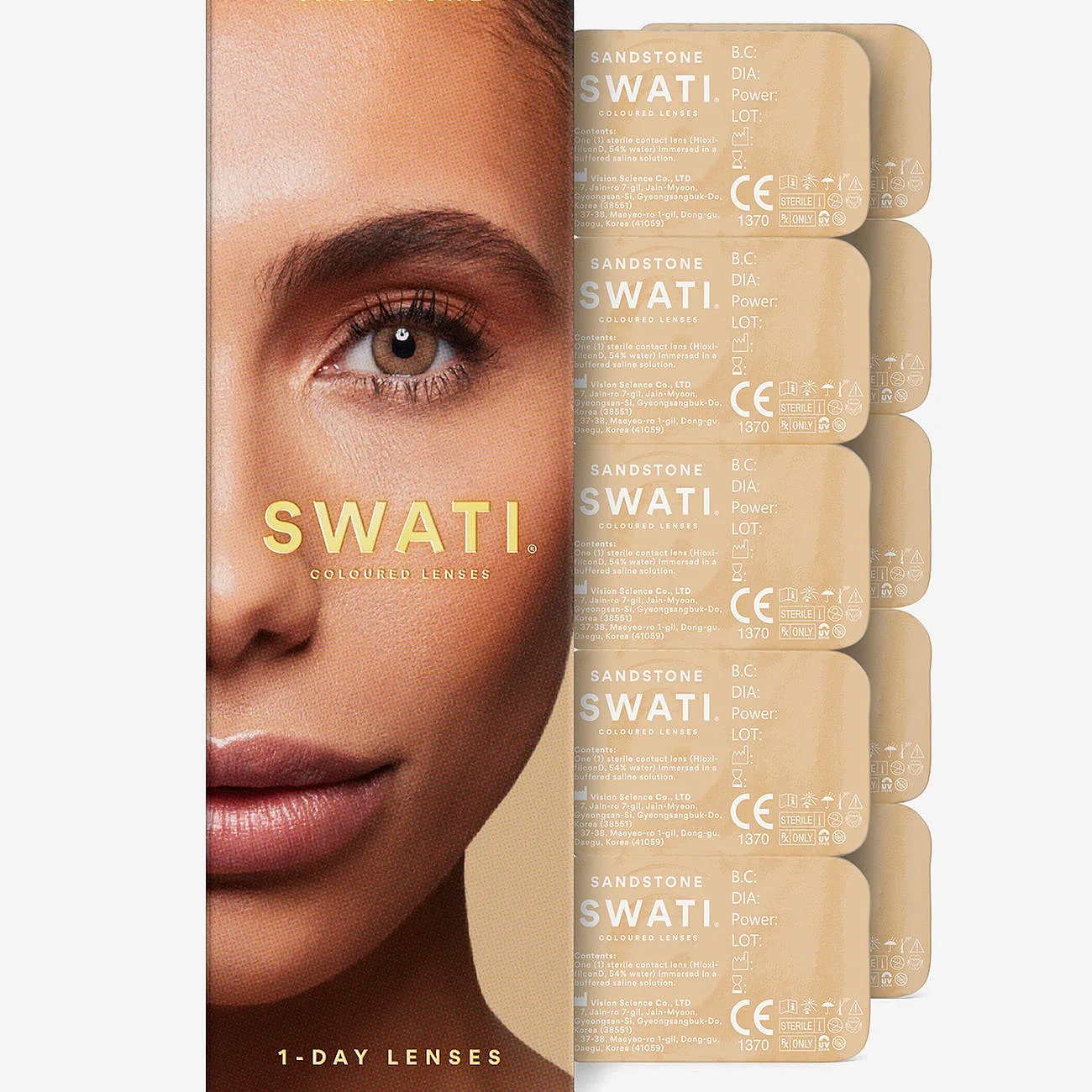 SWATI Cosmetics Sanstone 1-Day Lenses (2X5 Pairs) - 30 g
