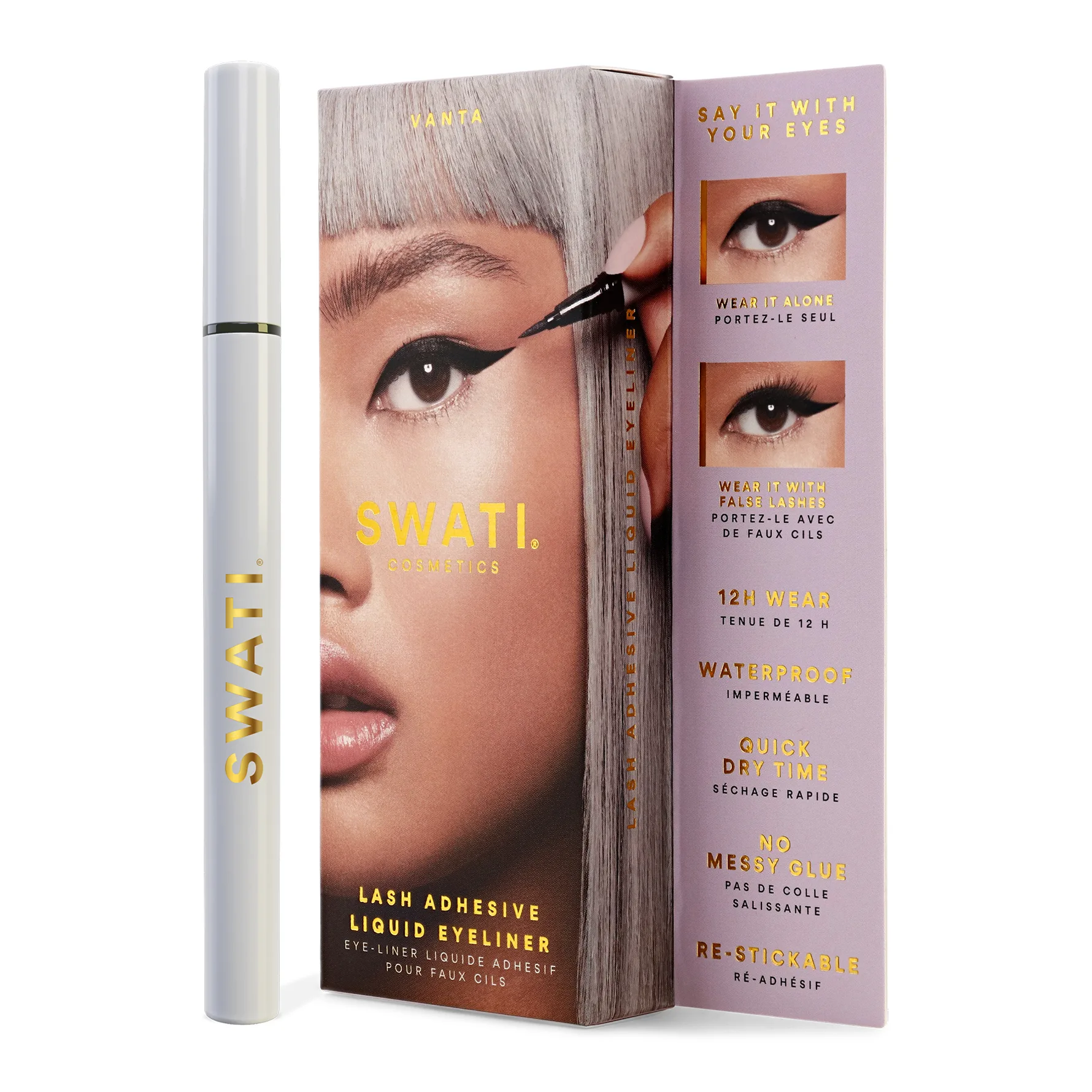 SWATI Cosmetics Lash Adhesive Liquid Eyeliner Black