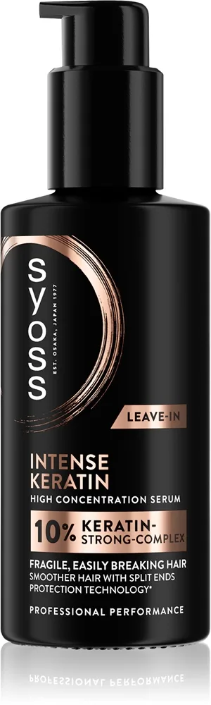 Syoss Intense Keratin hiuksiin jätettävä seerumi erittäin vaurioituneille hiuksille 100 ml