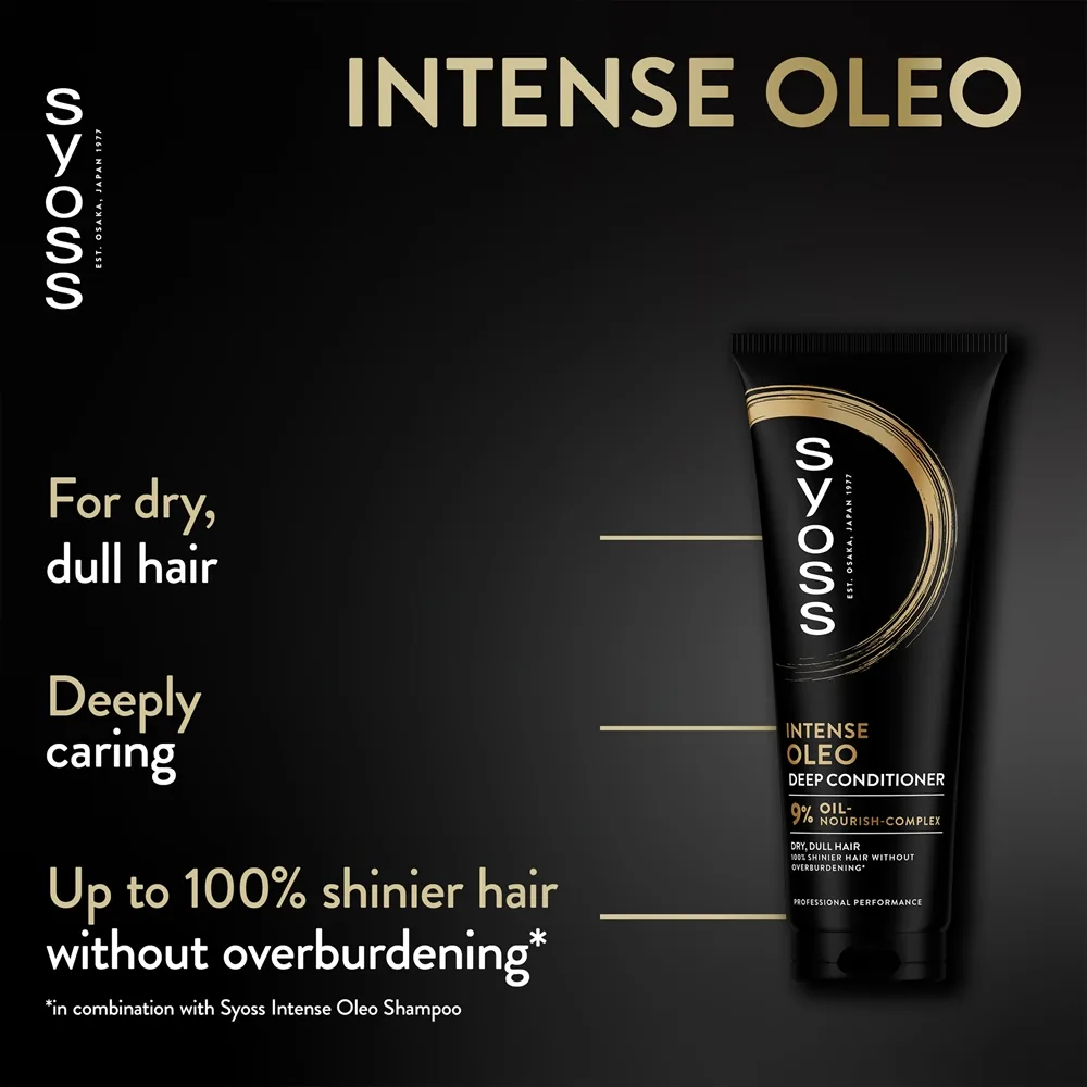 Syoss Intense Oleo intensiivinen hoitoaine hiusten kiiltoa ja pehmeyttä lisäävä 250 ml