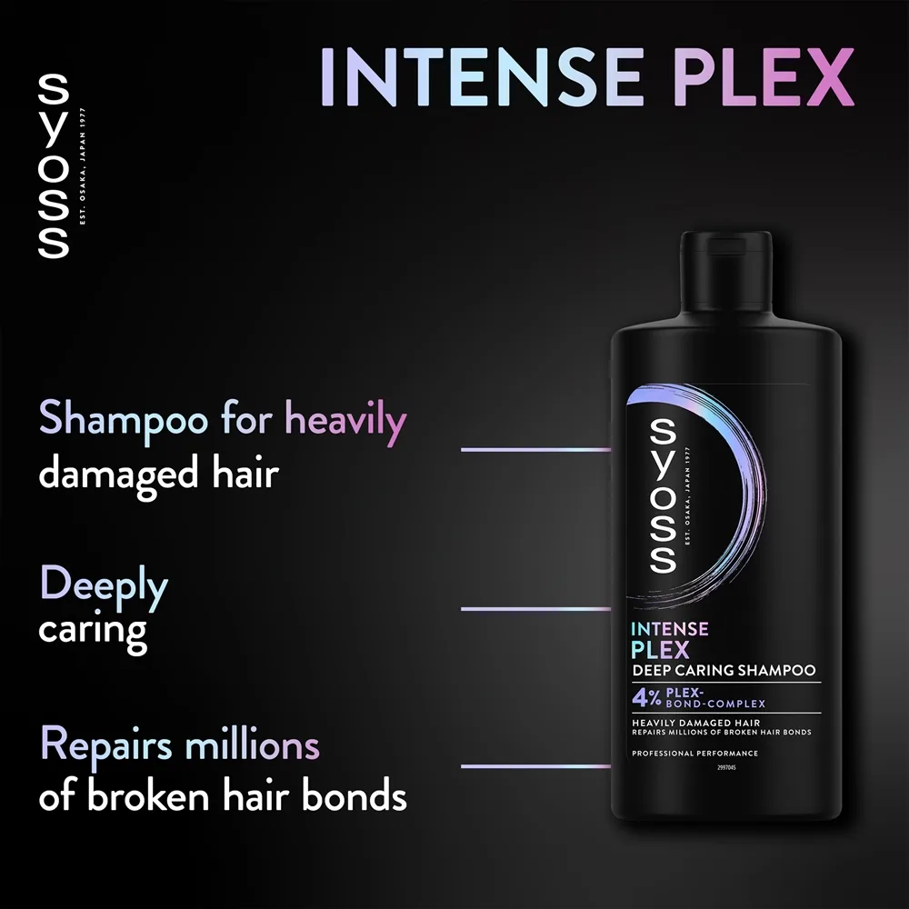 Syoss Intense Plex shampoo erittäin vaurioituneille hiuksille 440 ml