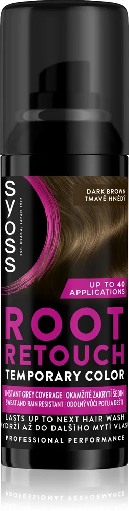 Syoss Root Retoucher sävyttävä tyviväri suihkeena sävy Dark Brown 120 ml