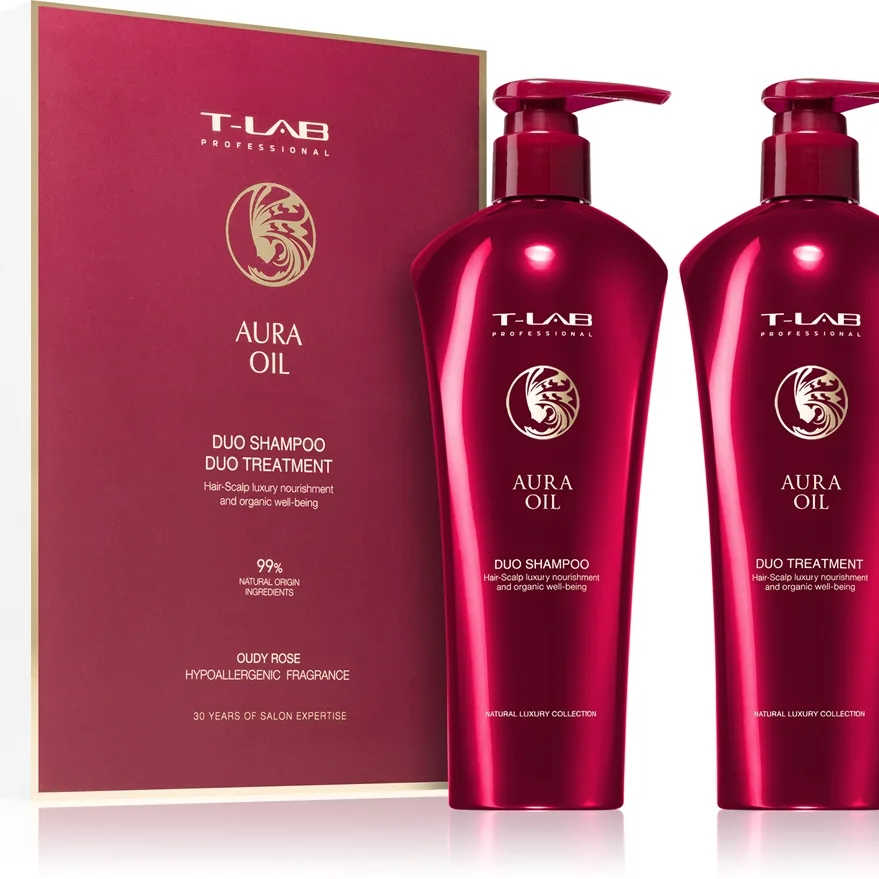 T-LAB Professional Aura Oil lahjasetti ravitsemaan ja kosteuttamaan