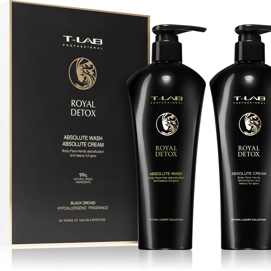 T-LAB Professional Royal Detox Body lahjasetti hiuksiin ja vartalolle