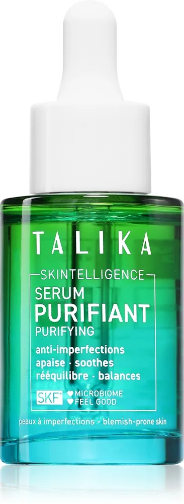Talika Skintelligence Purifying Serum Avgiftande rengöringsserum Mot ojämnheter på aknebenägen hy 30 ml