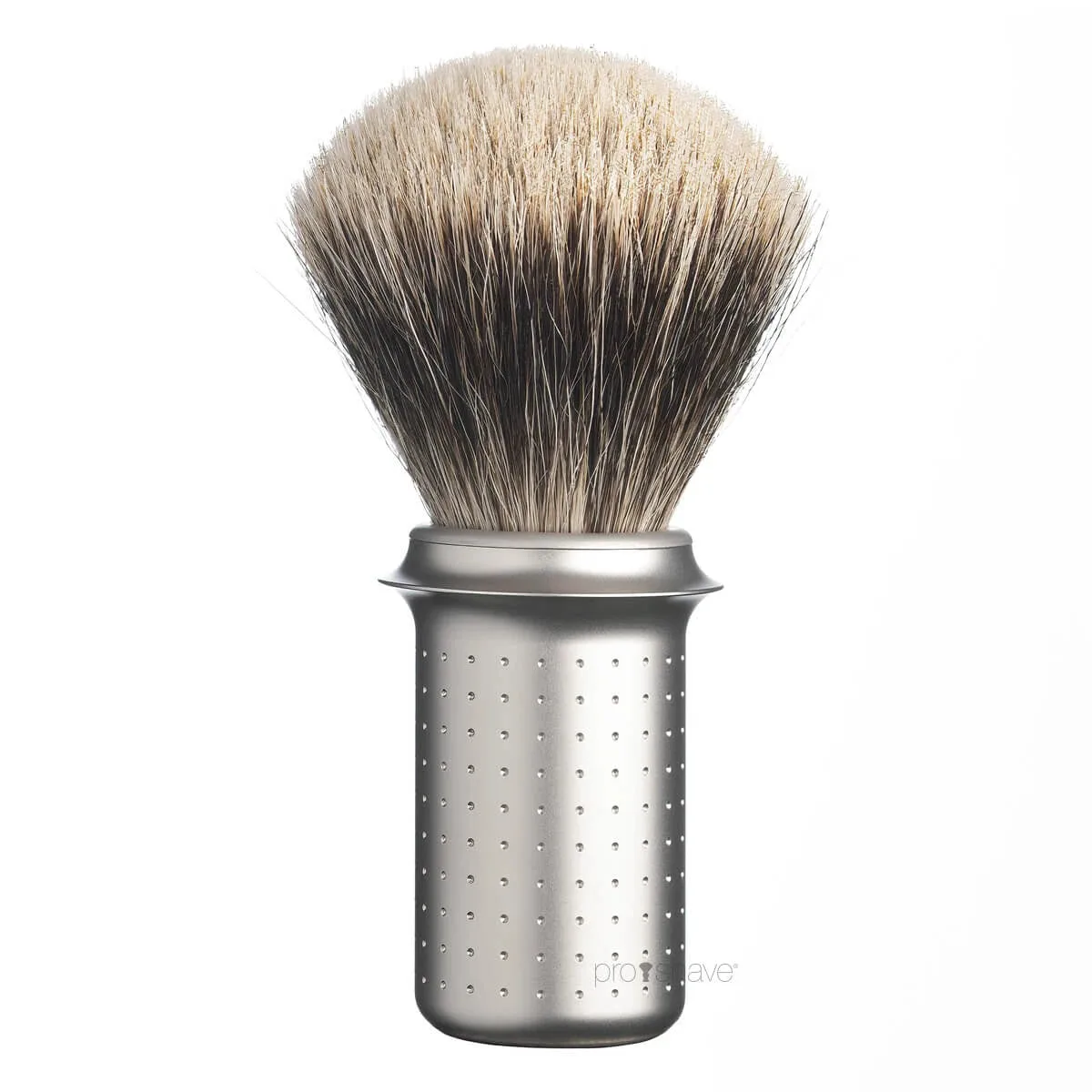 Tatara Razors Finest Badger Barberkost, Rustfrit stål - Matte