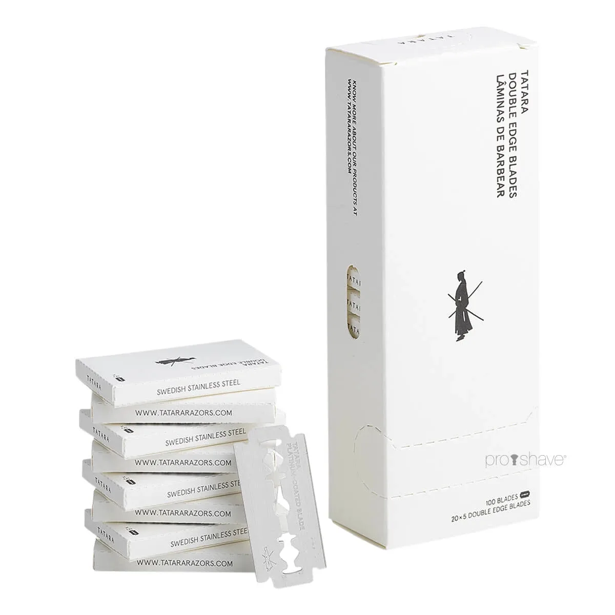Tatara Razors Platinum DE-Barberblade, 1 Stang, 20x5 stk. (100 stk.)