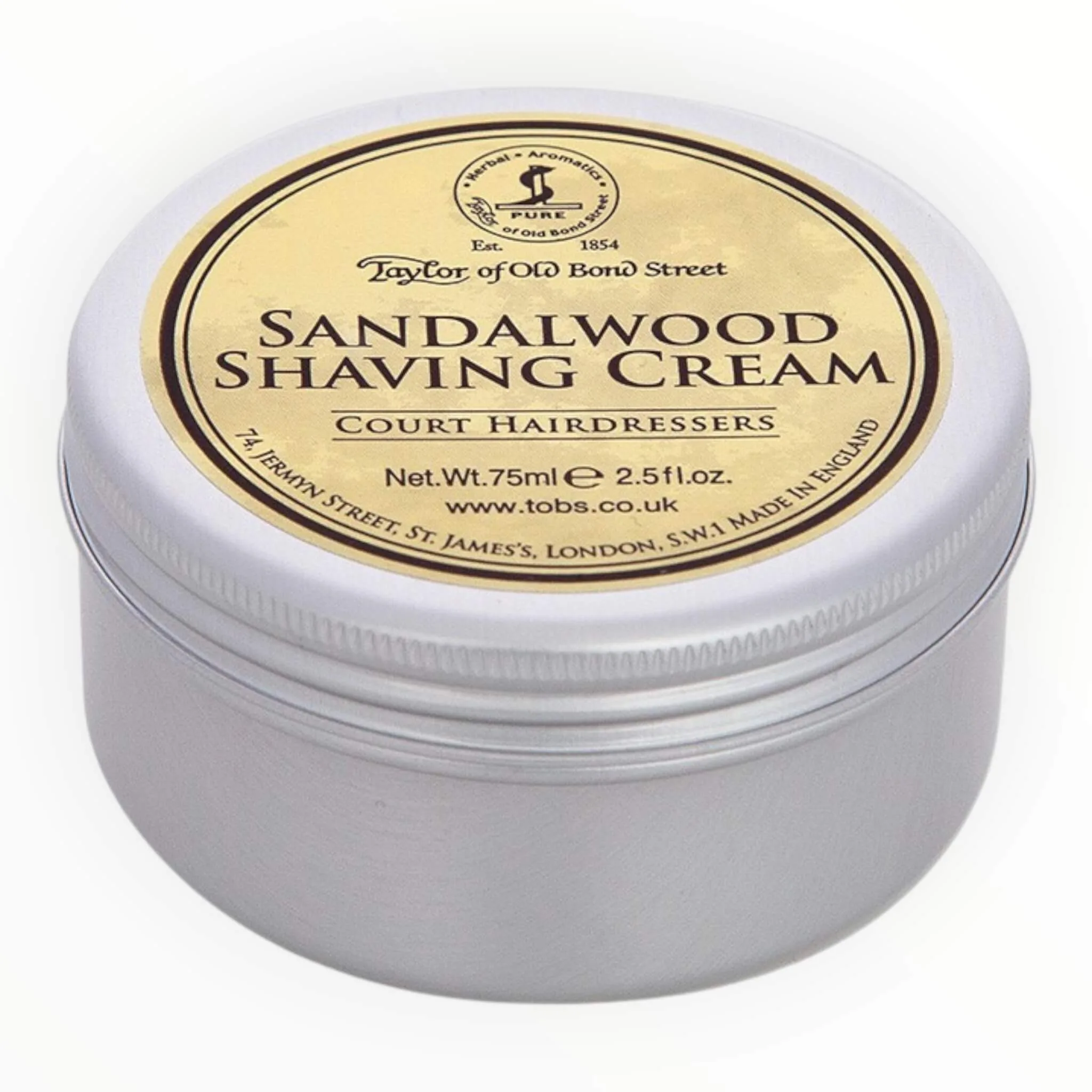 Taylor Of Old Bond Street Barbercreme, Sandeltræ, 75 ml.