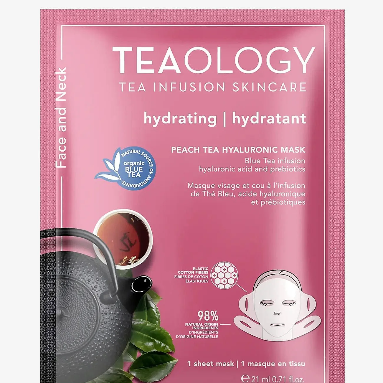 Teaology Skincare Peach Tea Hyaluronic Mask - Nude - 21 ML